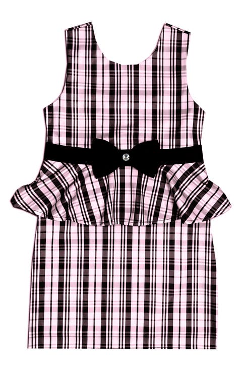 Kids' Plaid Peplum Party Dress (Little Kid)