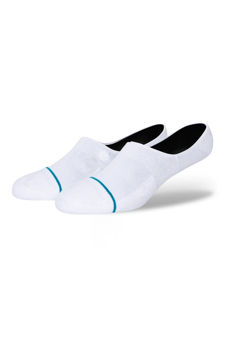 Icon Cotton Blend No-Show Socks, Main, color, WHITE