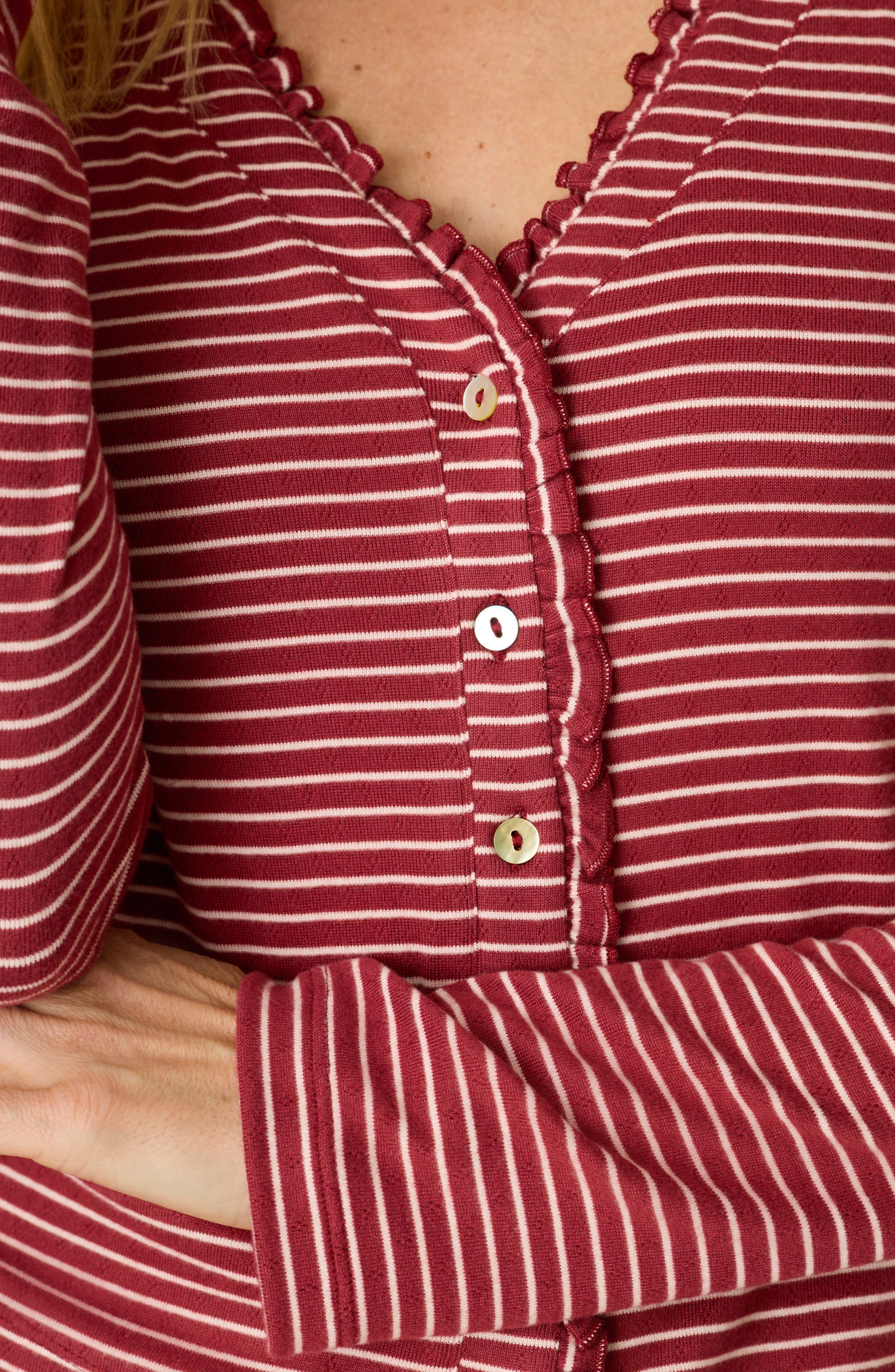 PJ Salvage Pretty Stripes Long Sleeve Sleep Top (Women) | Nordstrom