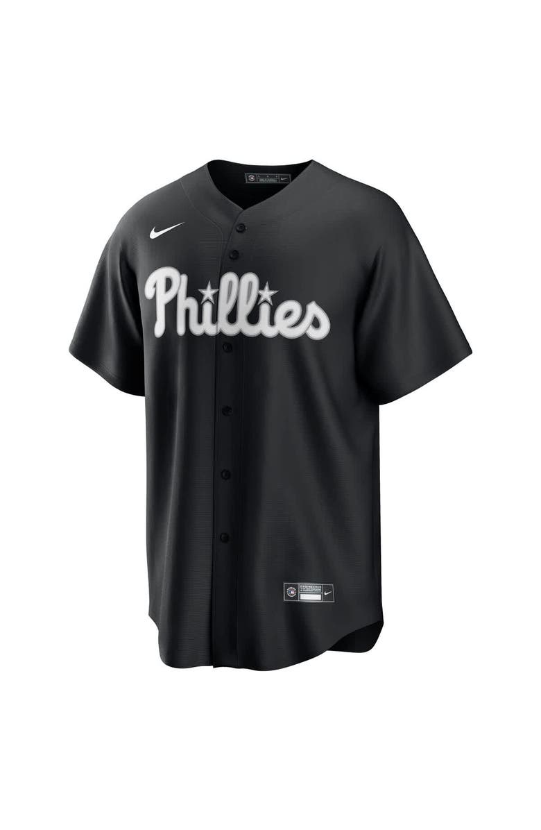 Nike Men's Nike Bryce Harper Black Philadelphia Phillies Lights Out Replica Player Jersey, Alternate, color, Black