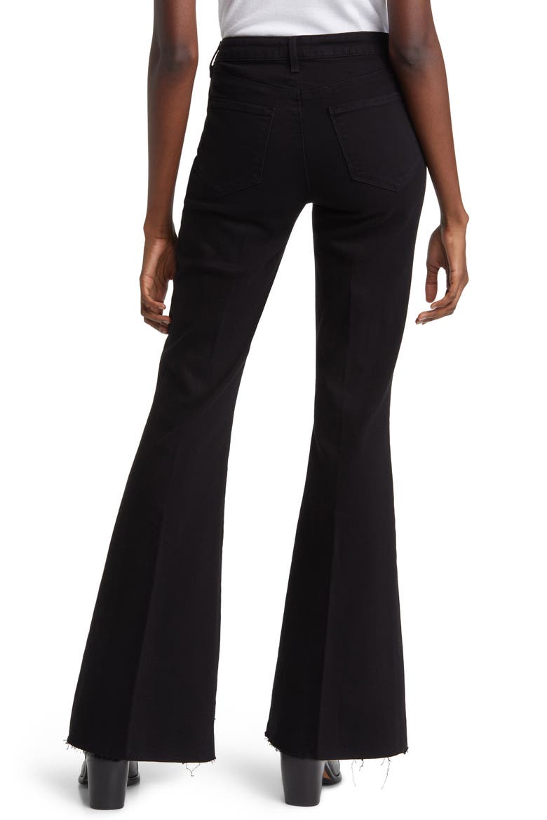 Sera High Waist Flare Jeans, Alternate, color, SATURATED BLACK