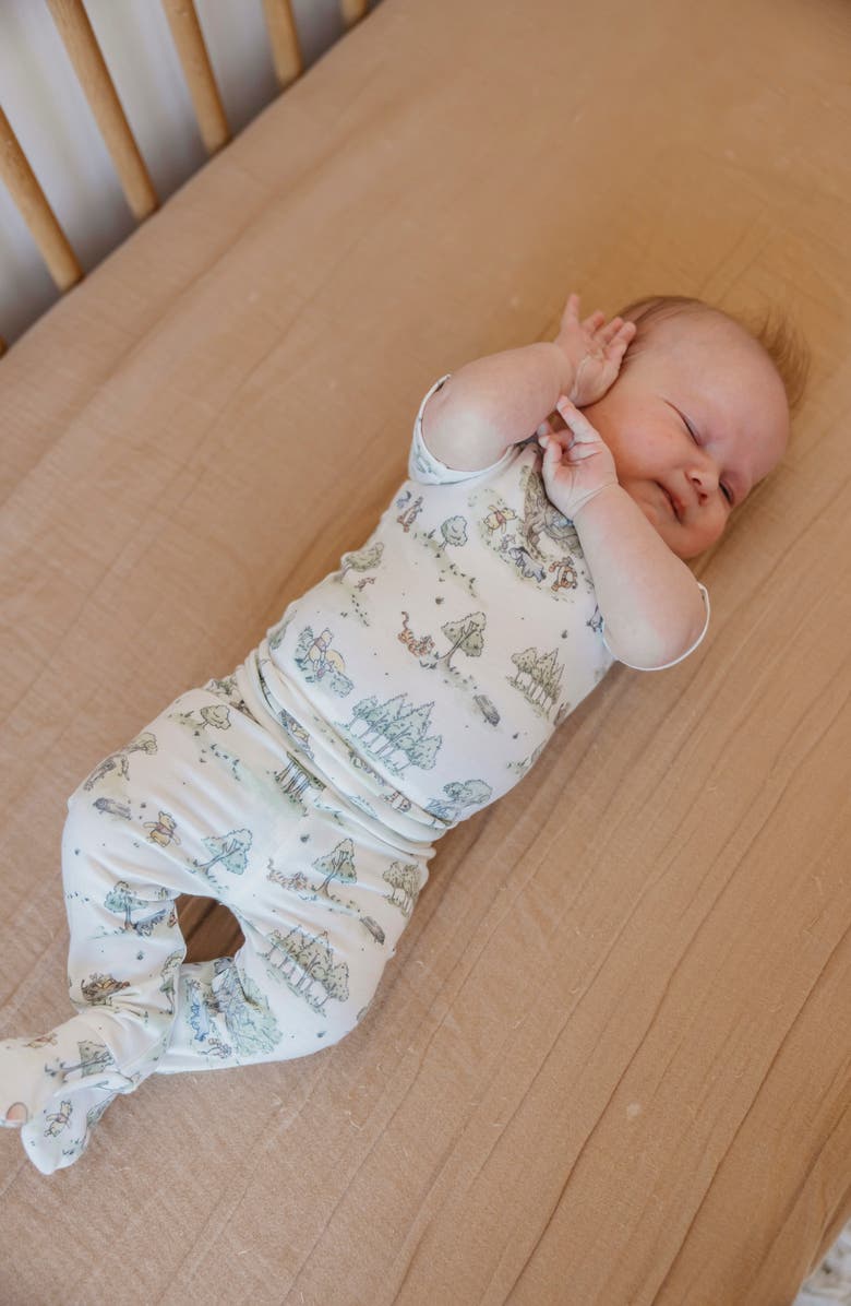 Copper Pearl Hundred Acre Woods Print Footed Pants, Alternate, color, Hundred Acre Wood