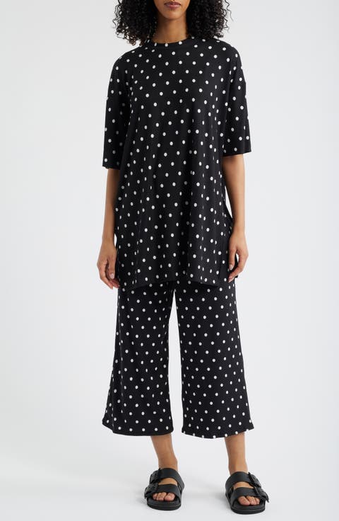 Lex Rib Oversize T-Shirt & High Waist Crop Pants Set