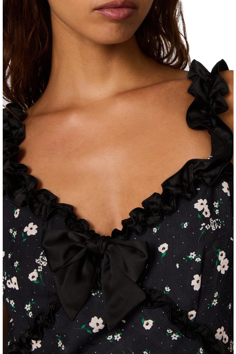 Lavern Floral Ruffle Maxi Dress, Alternate, color, ROSEBUD