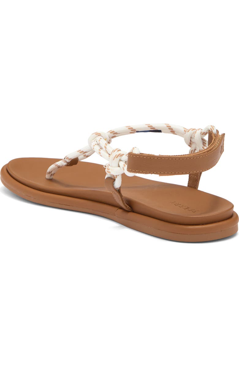 Sperry Isla T-Bar Slingback Sandal, Alternate, color, White Textile Mix Mat Flocked