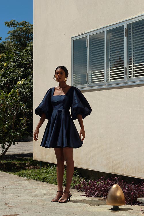 No Pise La Grama Diana Dress In Blue