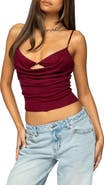 EDIKTED Layered Cowl Neck Knit Camisole