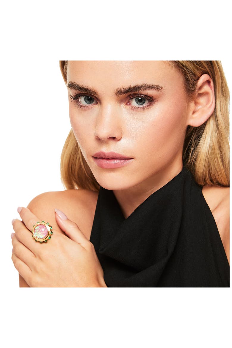 Round Cocktail Ring, Alternate, color, PINK