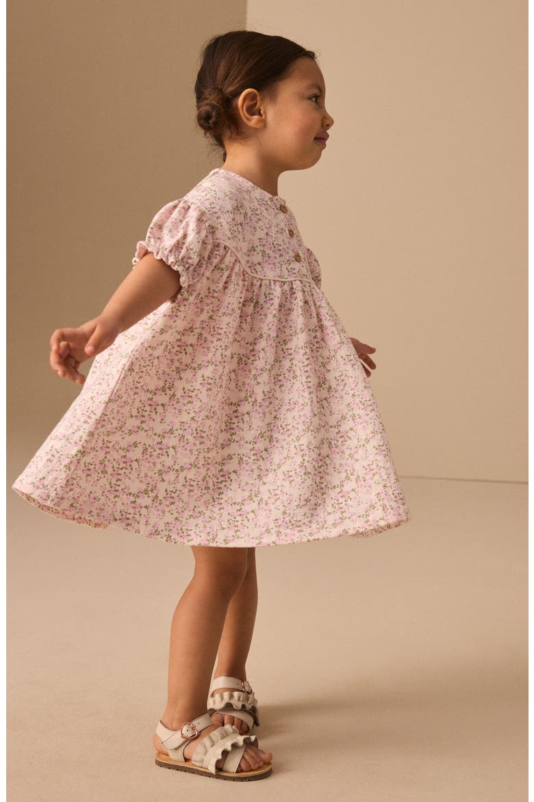 Kids' Ditsy Floral Cotton Dress, Alternate, color, PINK