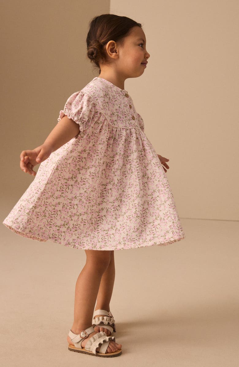 NEXT Kids' Ditsy Floral Cotton Dress, Alternate, color, Pink