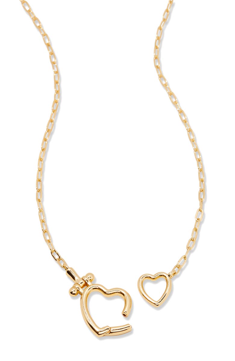 Brook and York Colette Heart Necklace, Alternate, color, Gold