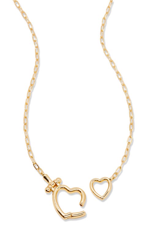 Brook & York Brook And York Colette Heart Necklace In Gold