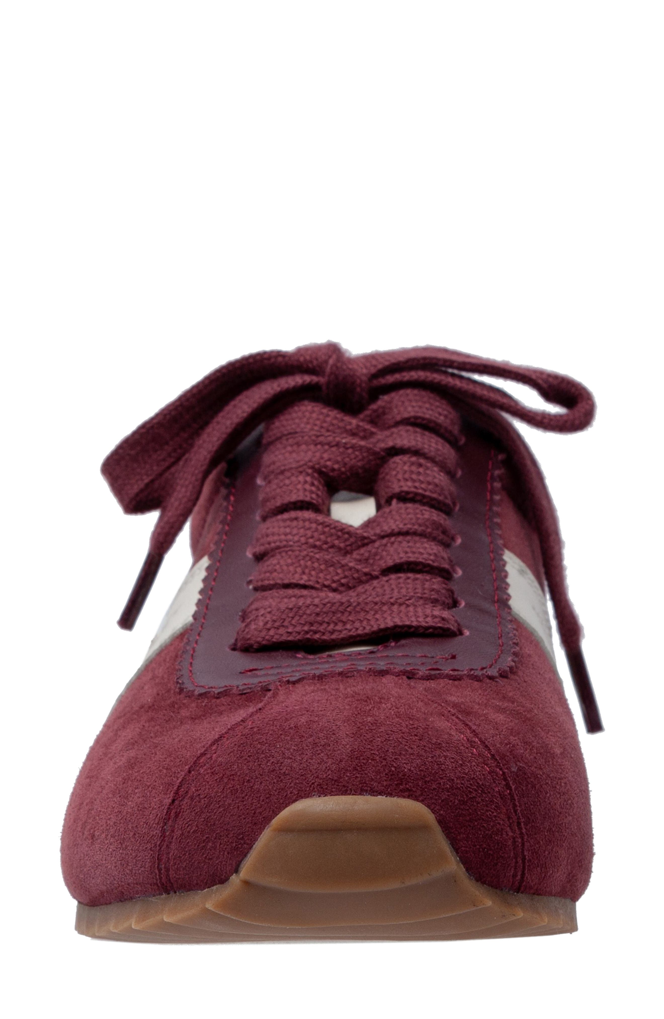 Linea Paolo Kova Sneaker, Alternate, color, Dark Burgundy/Ivory