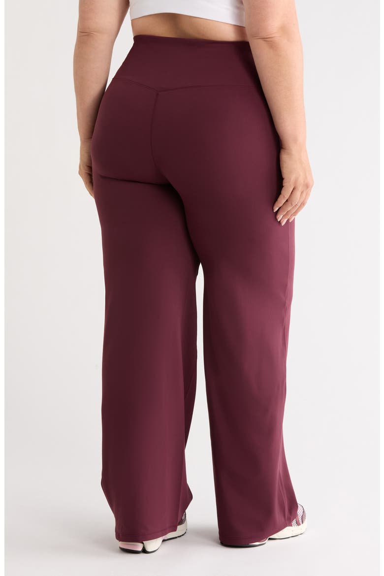 Zen High Waist Wide Leg Pants, Alternate, color, BURGUNDY STEM