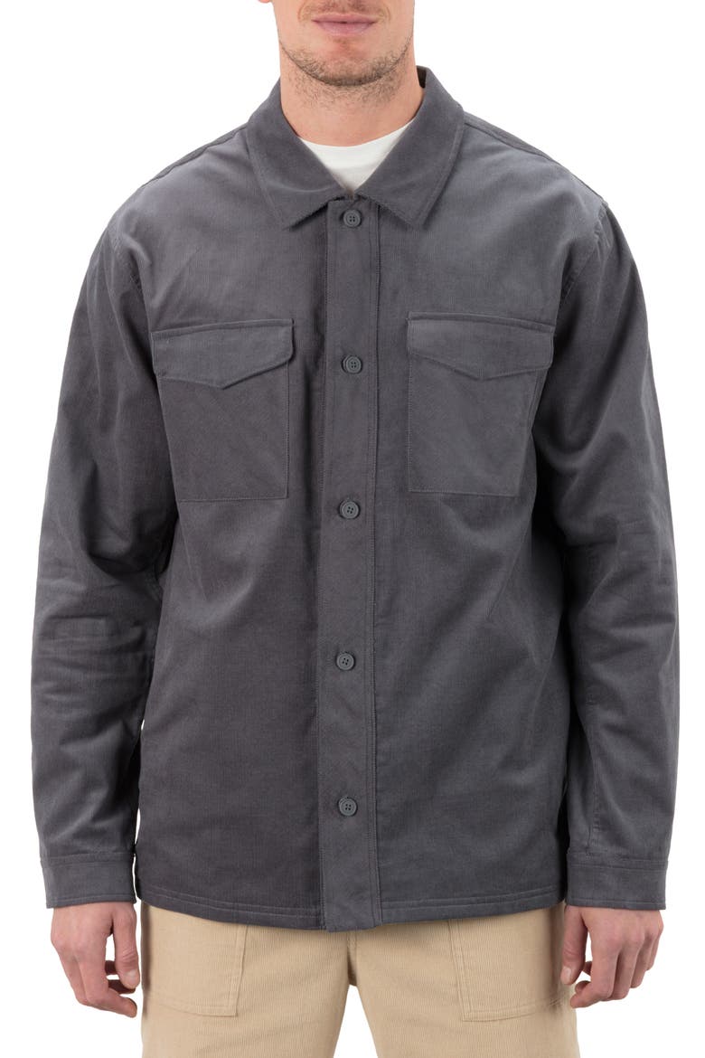 Lido Corduroy Overshirt, Main, color, ION GREY