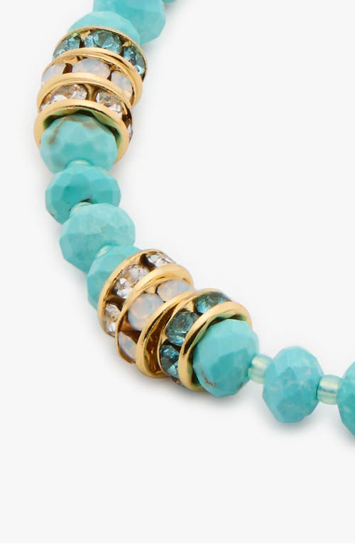 Kate Spade New York Mixed Stone Beaded Slider Bracelet In Blue