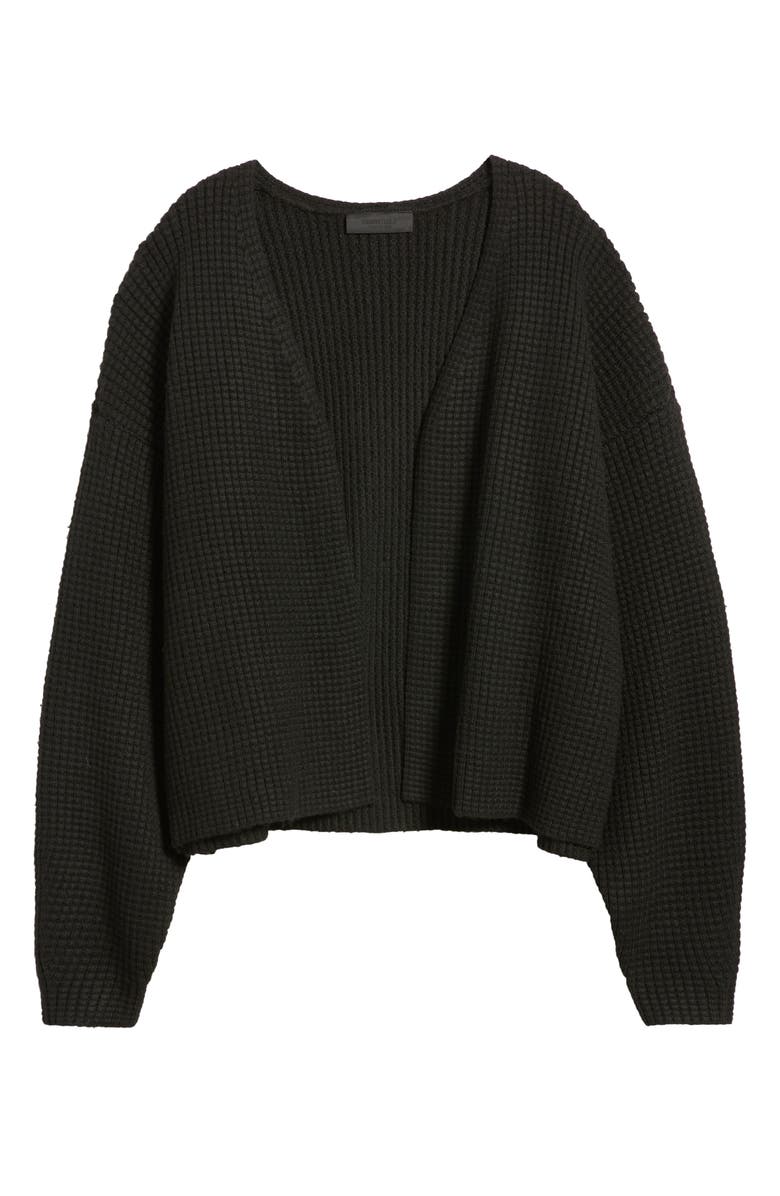 Fear of God Essentials Gender Inclusive Heavy Waffle Knit Cardigan, Alternate, color,