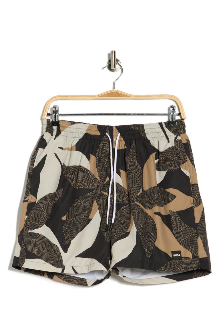 Piranha Swim Trunks, Alternate, color, LIGHT BEIGE