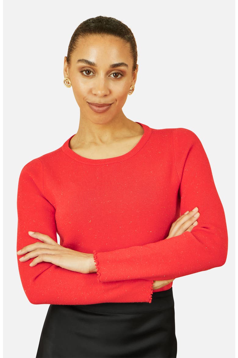Sparkle Knit Jumper, Alternate, color, Red