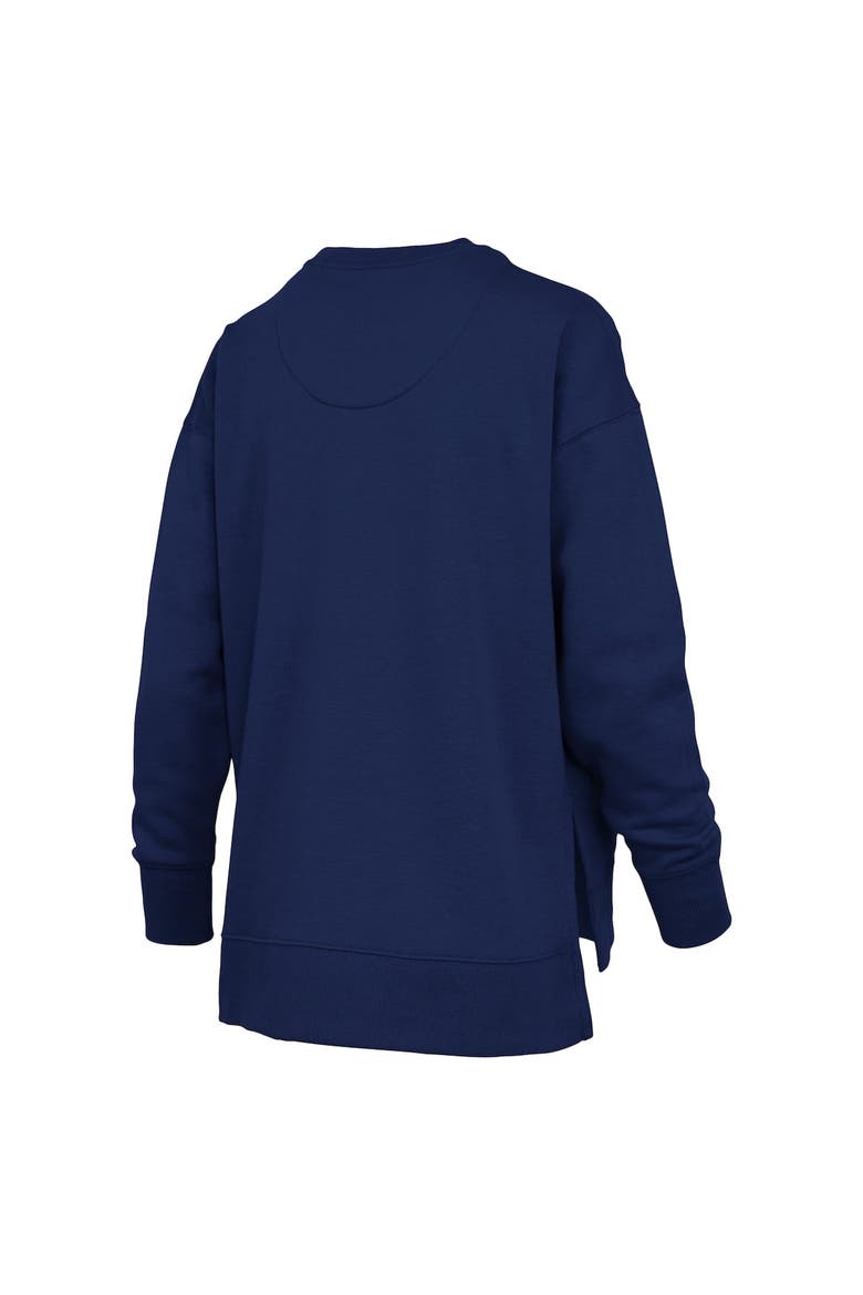 Women's Pressbox Navy Ole Miss Rebels Bonanza Chenille Harper Script Sweatshirt, Alternate, color, Navy