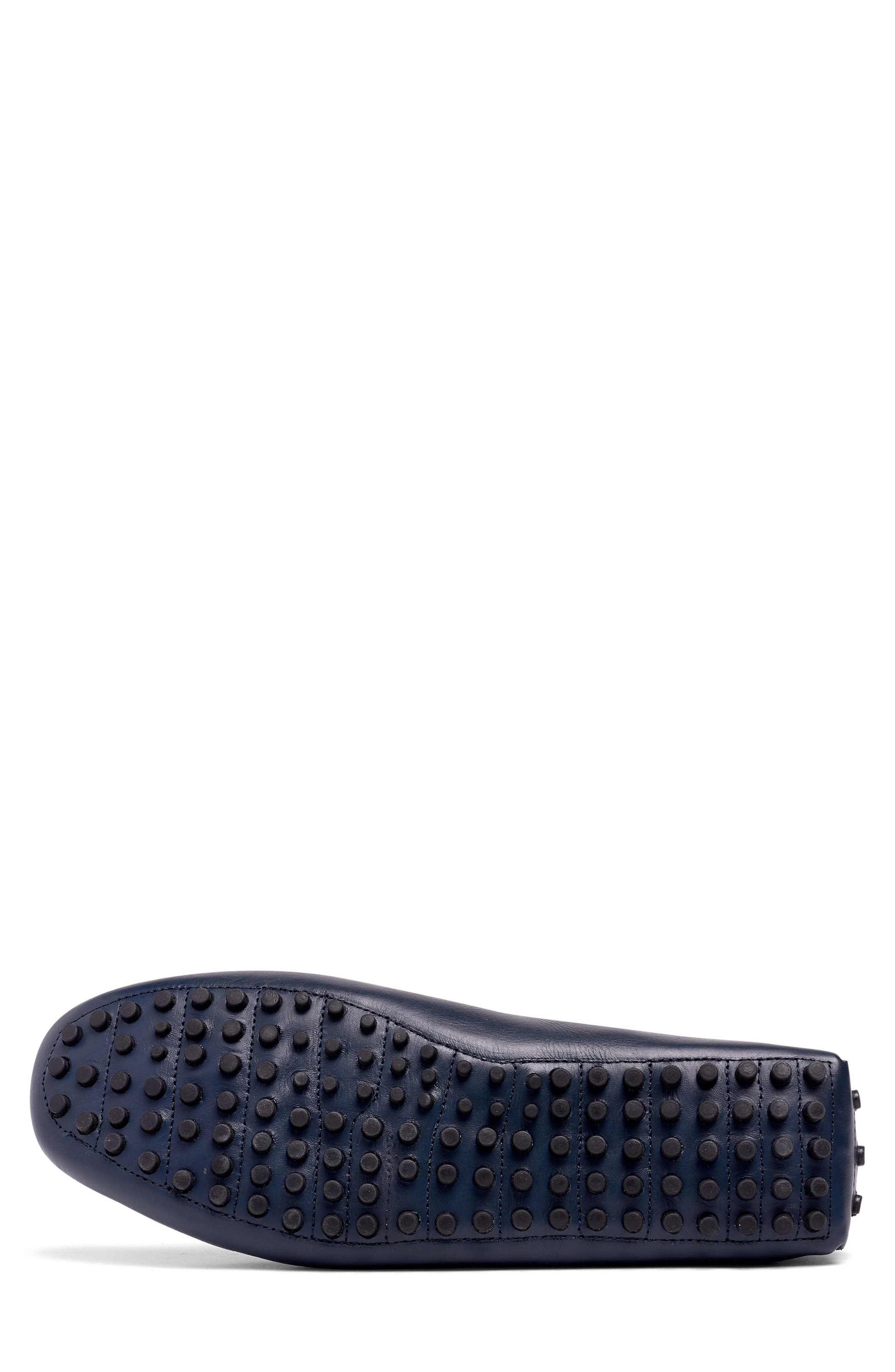 Malone Woven Leather Driver, Alternate, color, NAVY BLUE