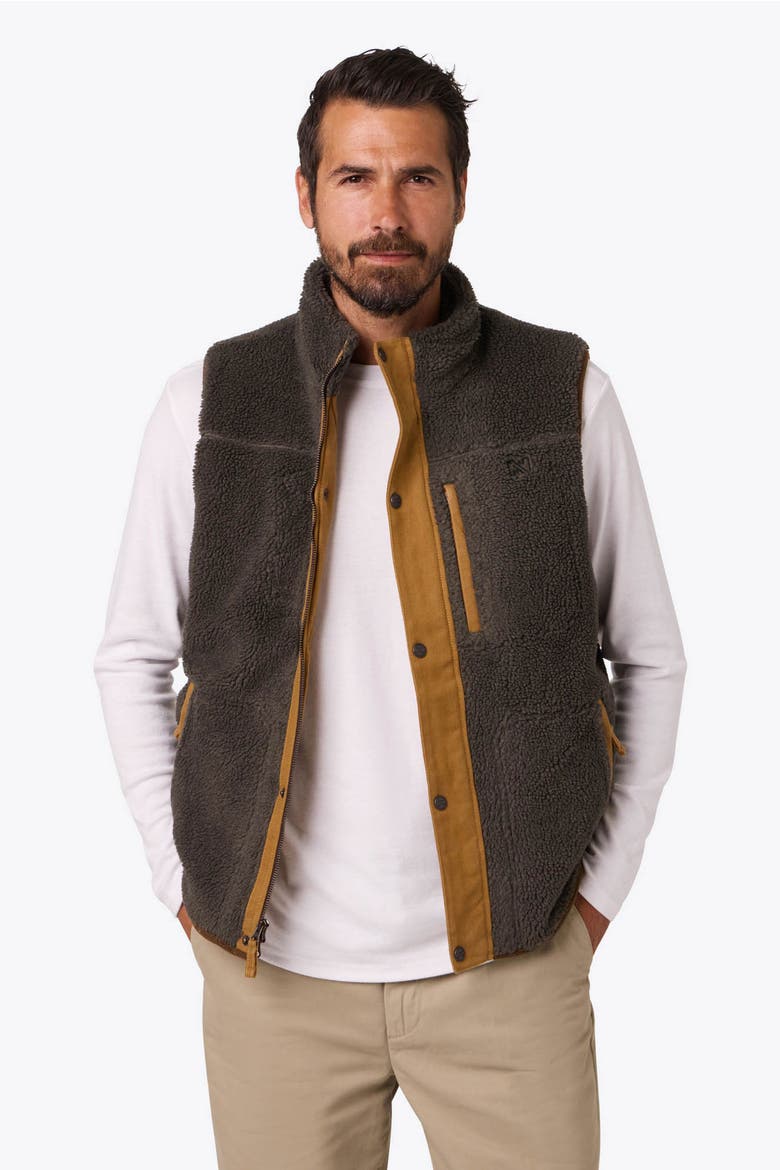 Ranch Heated High-Pile Fleece Vest, Main, color, Tan
