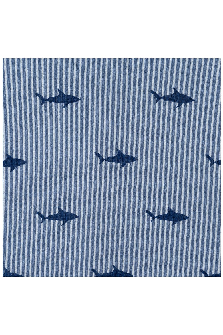 Kids' Seersucker Button-Up Shirt & Shorts, Alternate, color, NAVY STRIPE