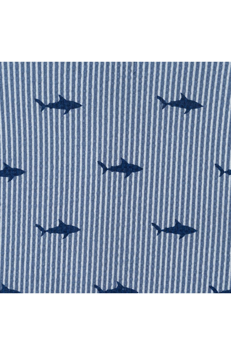 Andy & Evan Kids' Seersucker Button-Up Shirt & Shorts, Alternate, color, Navy Stripe