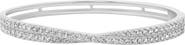 Crislu Luminous Crossed Cubic Zirconia Bangle