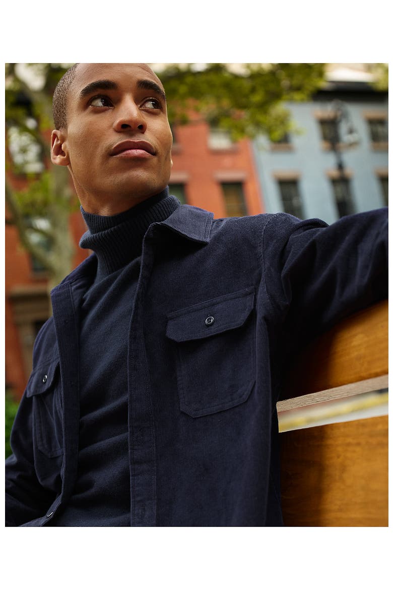 Fine Gauge Cashmere Turtleneck Sweater, Alternate, color, Radiant Navy