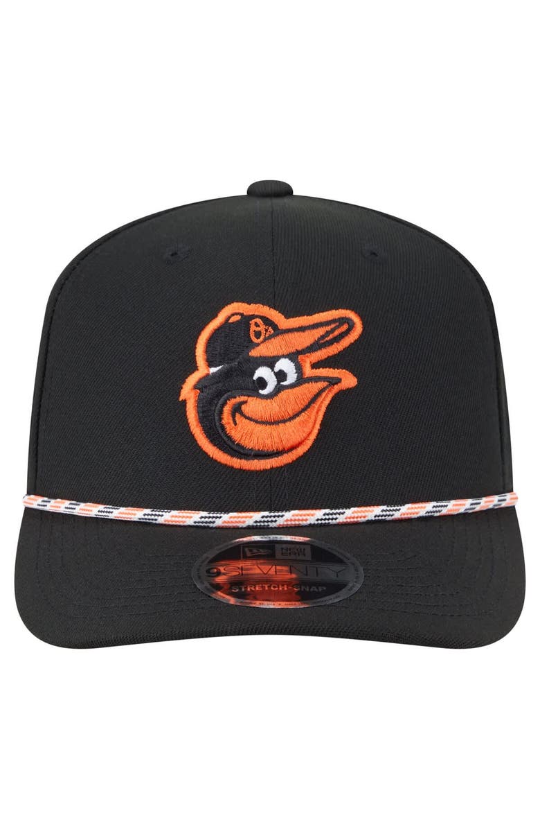 New Era Men's New Era Black Baltimore Orioles Multi-Rope 9SEVENTY Stretch-Snap Hat, Alternate, color, 