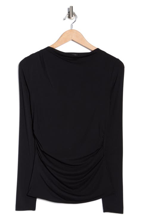 Luca Long Sleeve Shirred T-Shirt