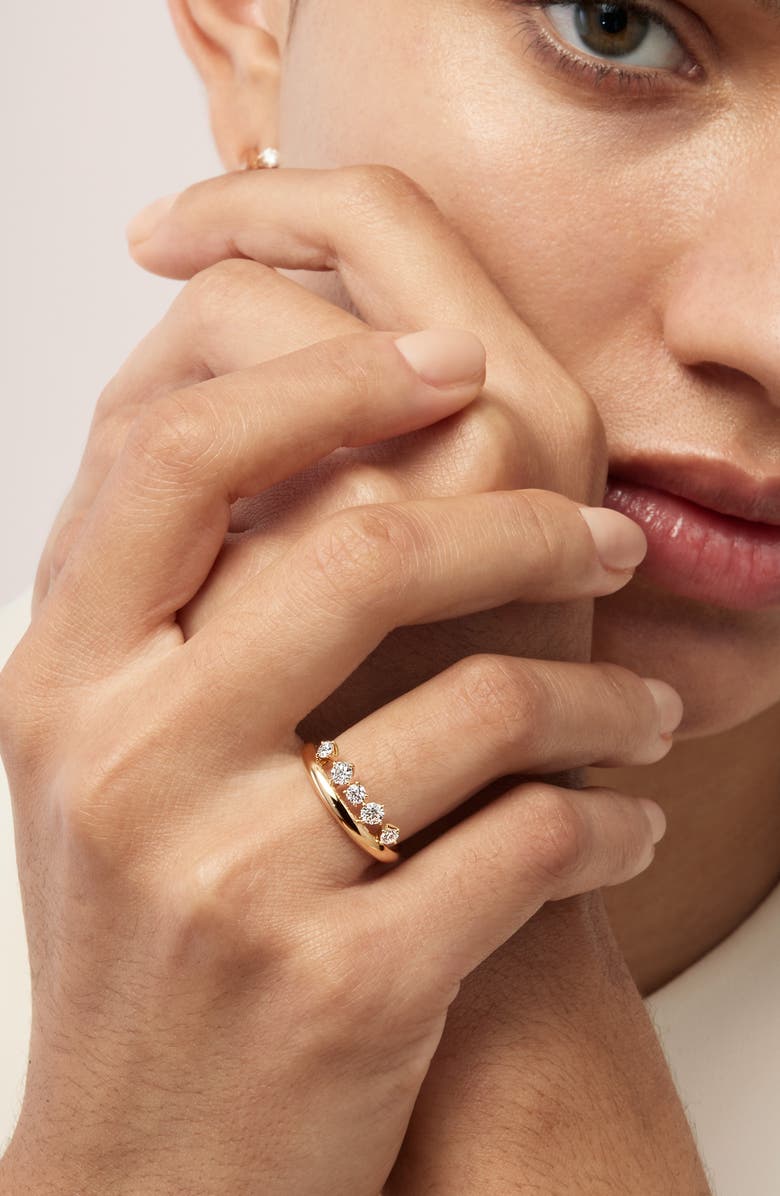 HEARTS ON FIRE Barre Floating Diamond Ring, Alternate, color, White Gold