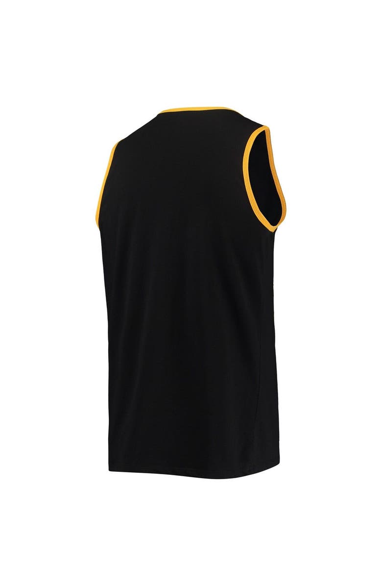 '47 Men's '47 Black Pittsburgh Steelers Edge Super Rival Tank Top, Alternate, color, 