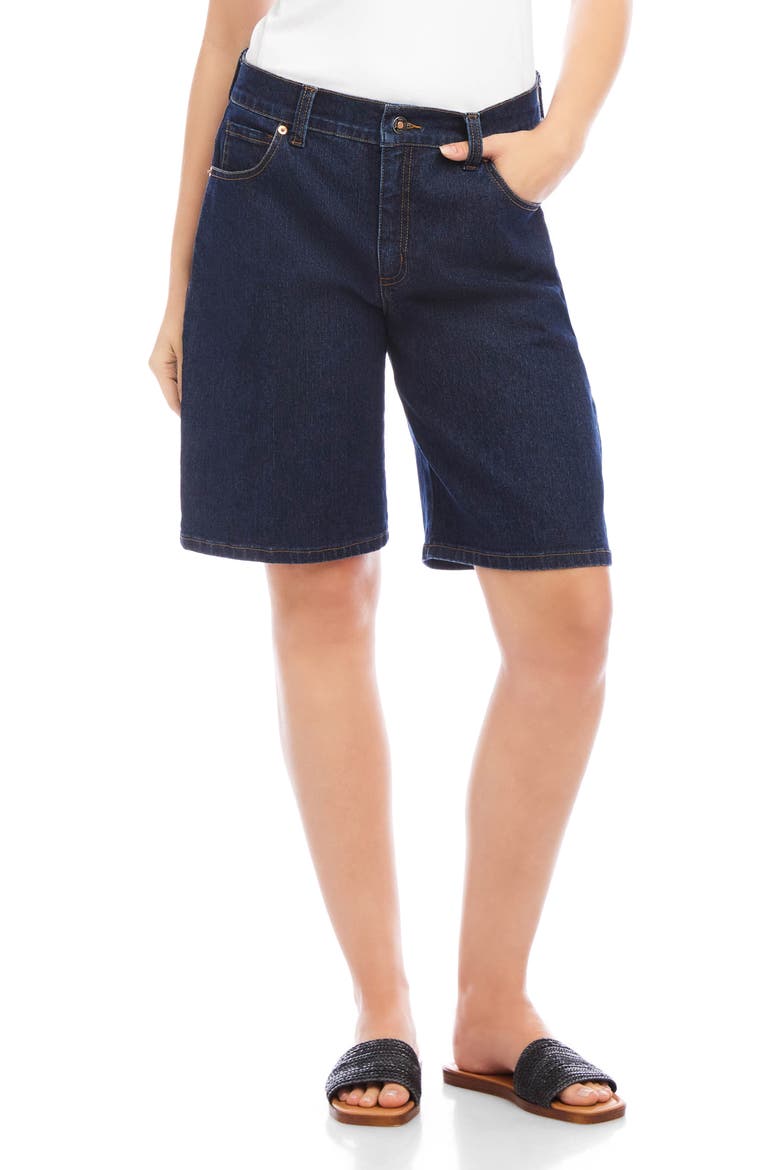 Denim Bermuda Shorts, Main, color, INDIGO