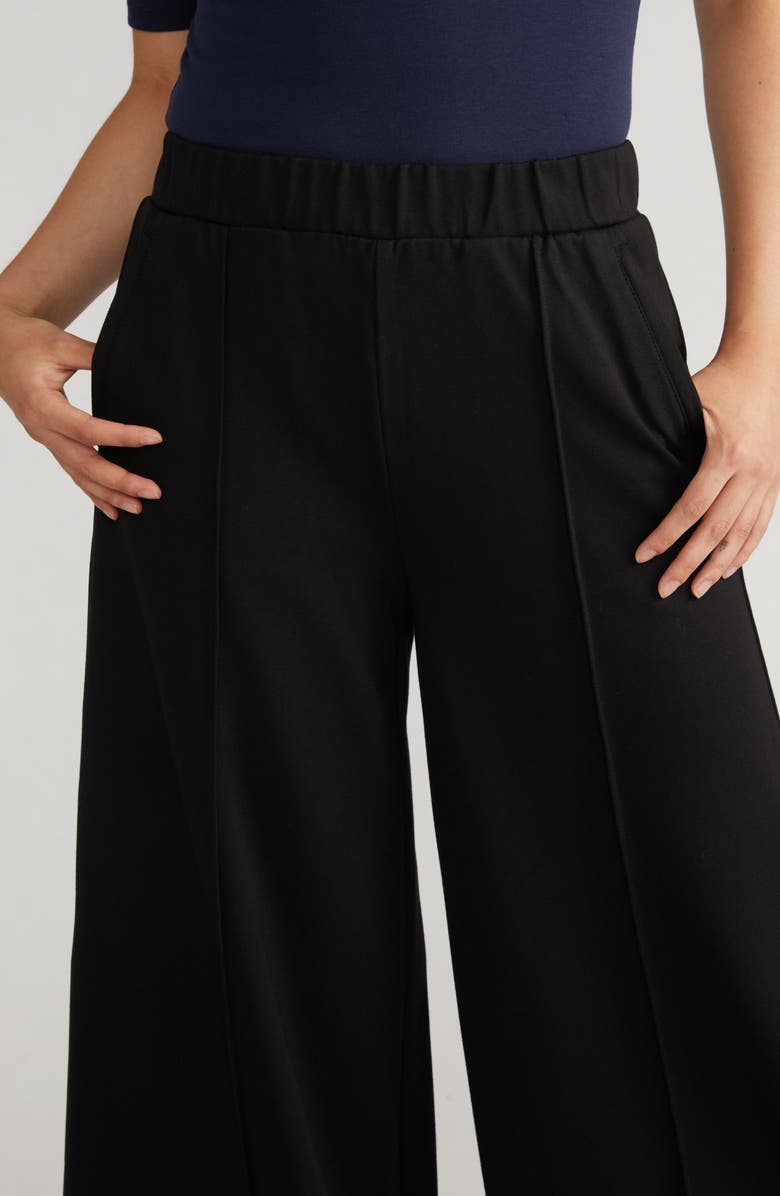 Universal Standard Pam Pintuck Ponte Wide Leg Pants, Alternate, color,