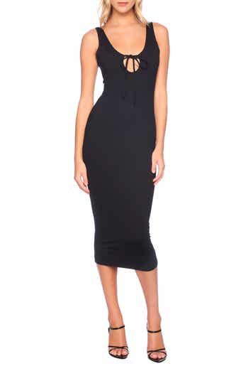 Susana Monaco Front Keyhole Knit Midi Dress