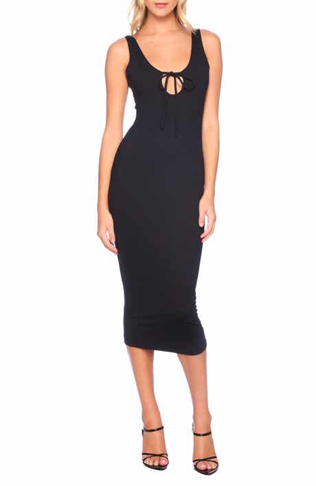 Susana Monaco Front Keyhole Knit Midi Dress