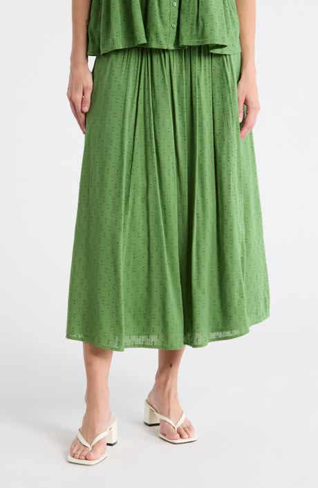 Clip Dot Midi Skirt