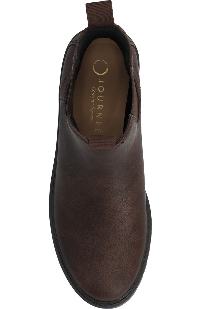 Journee Collection Blanche Chelsea Boot, Alternate, color, Vintage/ Chocolate