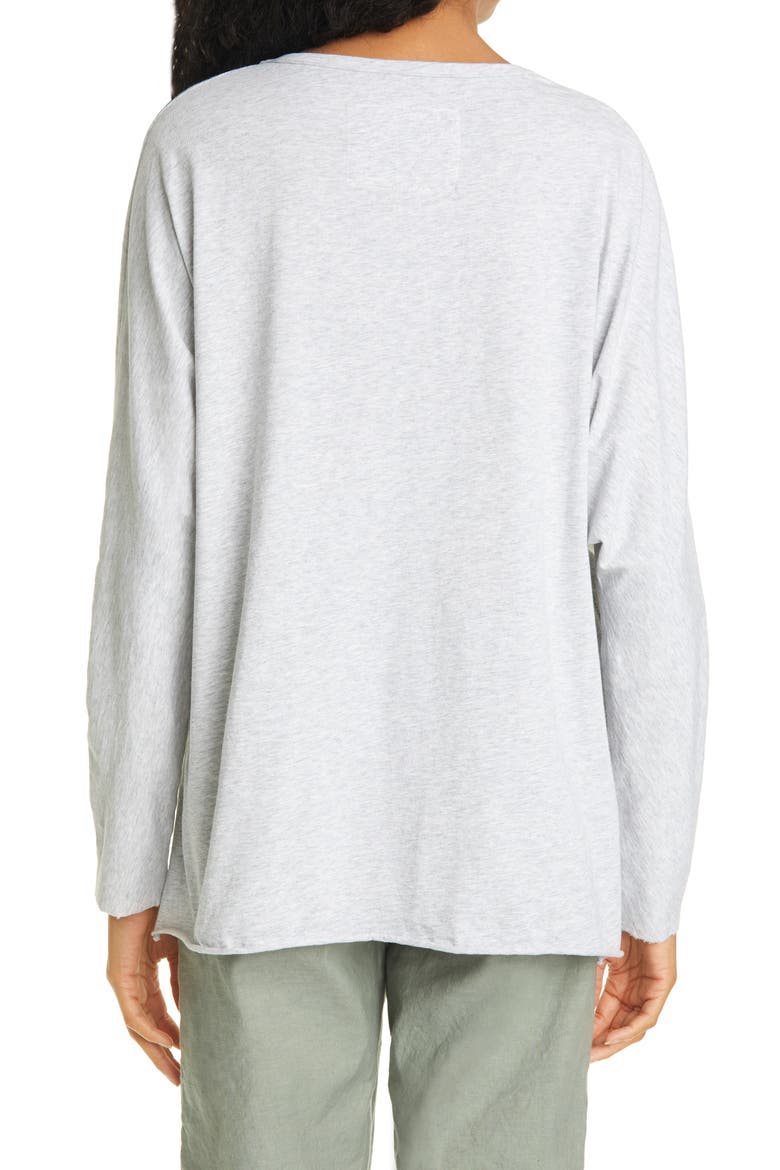 V-Neck Long Sleeve T-Shirt, Alternate, color, GREY MELANGE
