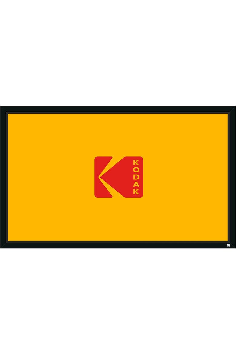 Projector Screen, Fixed Frame Projector Screen with Velvet Frame & Wall Mount Kit, Main, color, Black