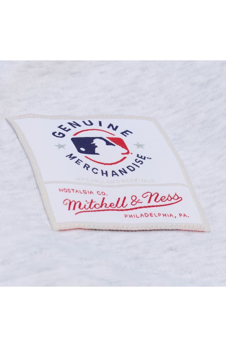 Mitchell & Ness Women's Mitchell & Ness  Heather Gray Chicago Cubs Script Cropped Boxy T-Shirt, Alternate, color, Heather Gray