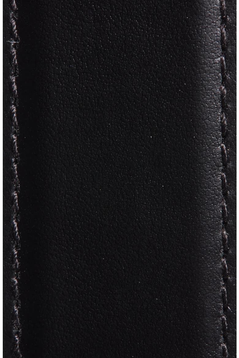 Logo Leather Belt, Alternate, color, BLACK