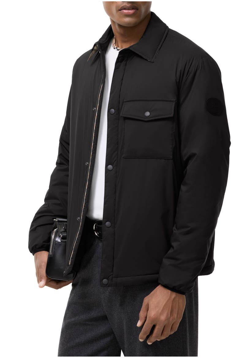 Nylon Dalewood Overshirt, Main, color, Black