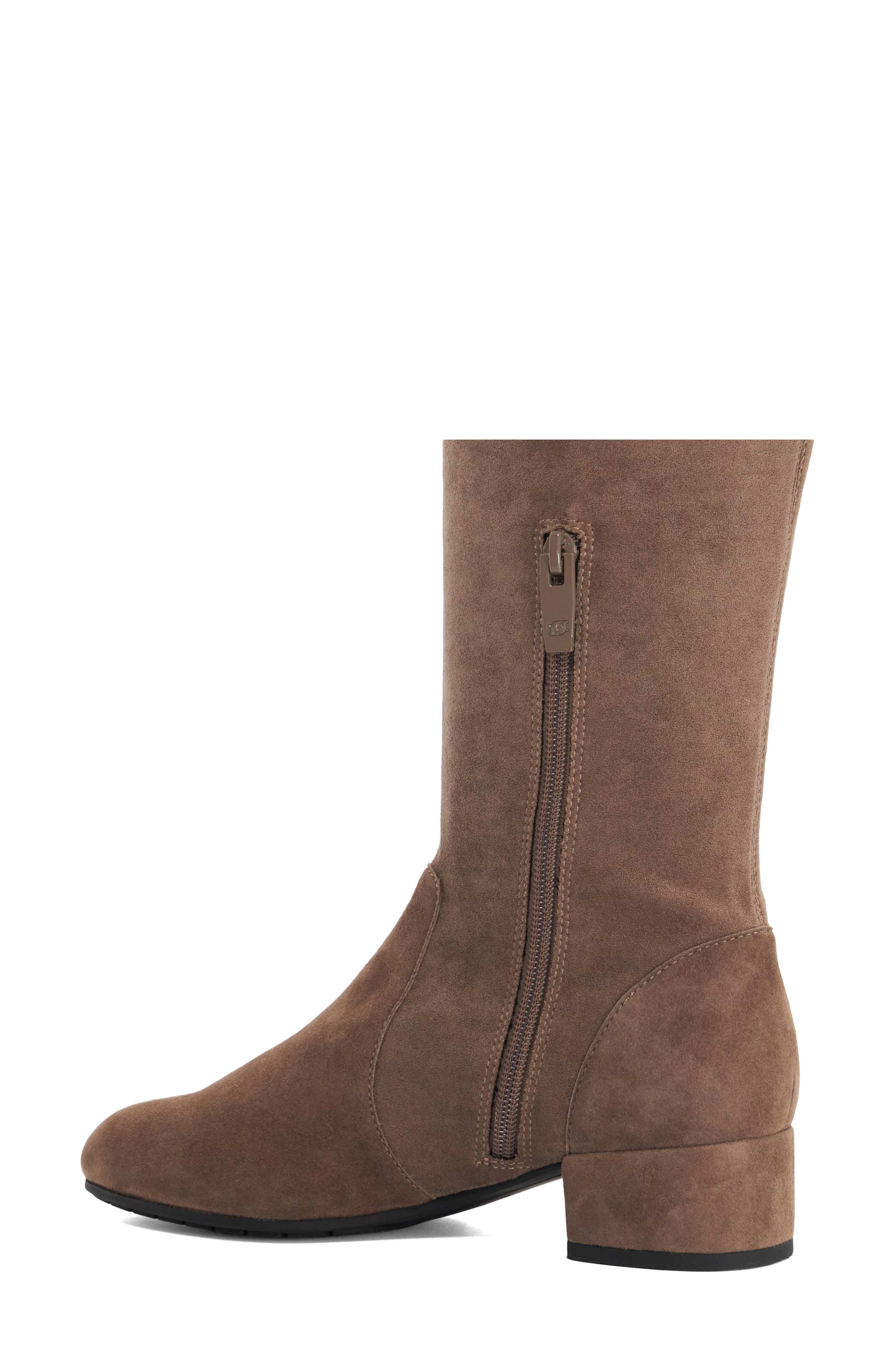 Topsys Tall Stretch Leather Boot, Alternate, color, MINK