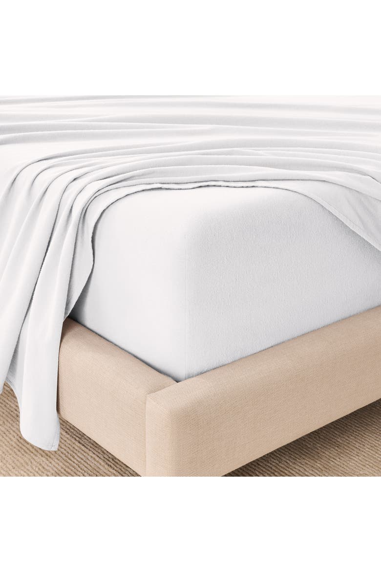 100% Organic Cotton Flannel Sheet Set, Alternate, color, White