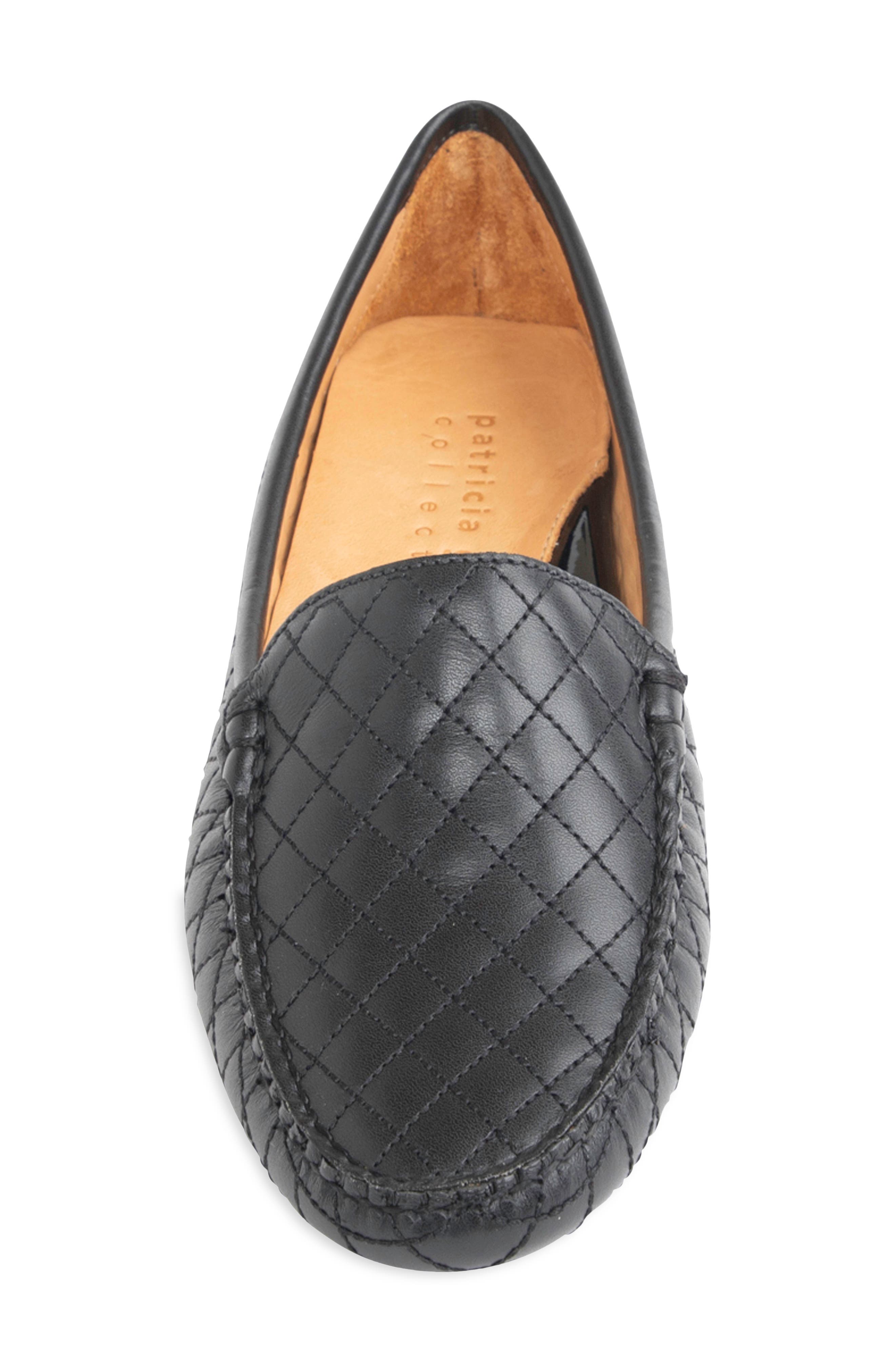 patricia green Jillian Quilted Driving Loafer, Alternate, color, Black