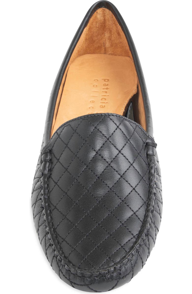 patricia green Jillian Quilted Driving Loafer, Alternate, color, Black