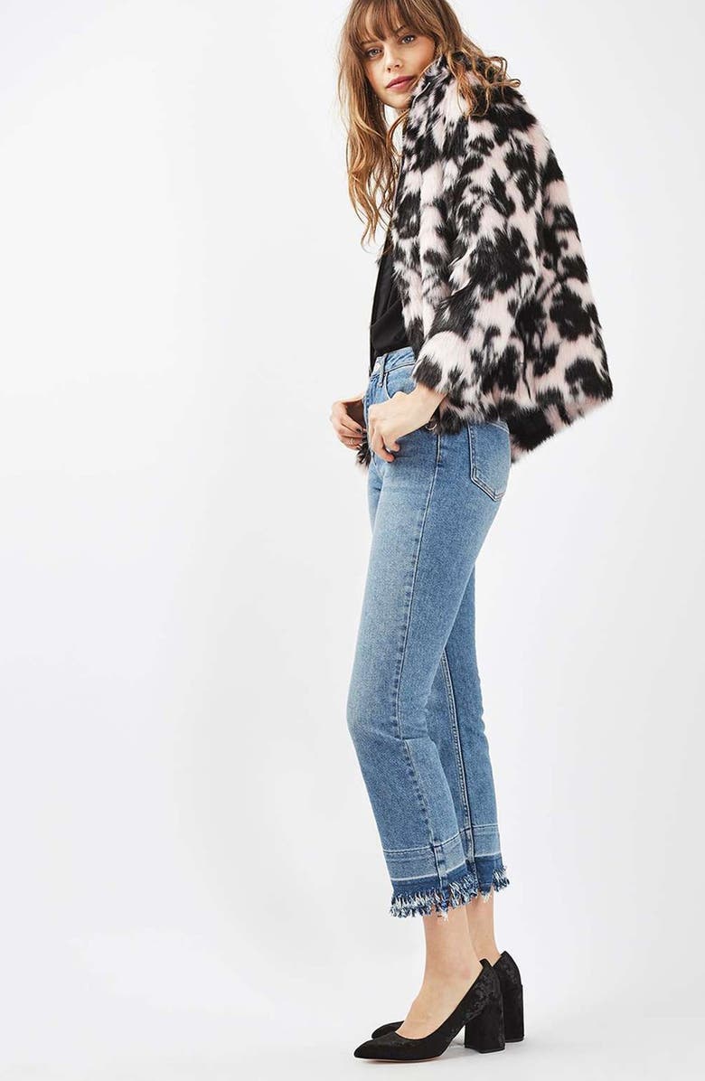 Topshop Sweet Dreams Faux Fur Coat, Alternate, color, 